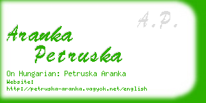 aranka petruska business card